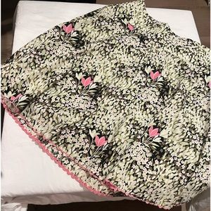 Floral skirt with detailed hem, size 12
